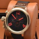 Men Watch U1215 Classico Chronograph 50mm Stainless Steel Color Black Red