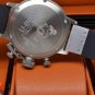 Men Watch U1001 Chronograph 50mm Stainless Steel Case Rubber Strap Dial Color Black Blue