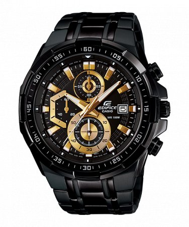 Casio Edifice EFR-539BK-1AV Chronograph Stainless Steel Quartz Color Black