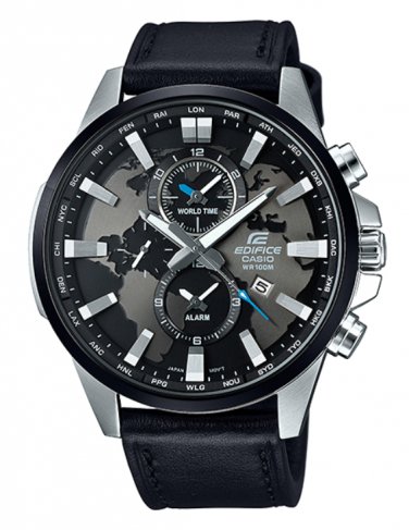 Casio Edifice EFR-303L-1AV Chronograph Stainless Steel Quartz Leather Strap