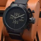Men Watch U-Boat Nero Chronograph Quartz Black Dial Black Bezel