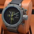 Men Watch U-Boat Nero Chronograph Quartz Black Dial Grey Bezel