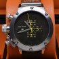Men Watch U-Boat Nero Chronograph Quartz Black Dial Silver Bezel