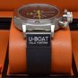 Men Watch U-Boat Nero Chronograph Quartz Black Dial Silver Bezel