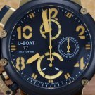 Men Watch U-BOAT Chronograph Stainless Steel Case 50mm Leather Strap
