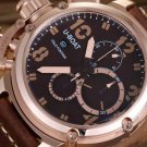 Men Watch U-Boat Italo Fontana Chronograph Stainless Steel Leather Strap
