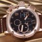 Men Watch U-Boat Italo Fontana Chronograph Stainless Steel Leather Strap