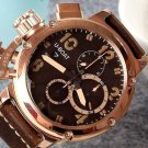 Men Watch U-Boat Italo Fontana Chronograph Size 50mm Bezel Gold Tone