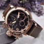 Men Watch U-Boat Italo Fontana Chronograph Size 50mm Bezel Gold Tone
