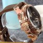 Men Watch U-Boat Italo Fontana Chronograph Size 50mm Bezel Gold Tone