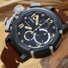 Men Watch U-BOAT Italo Fontana  Chronograph Stainless Steel Case 50mm Brown Leather Strap