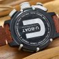 Men Watch U-BOAT Italo Fontana Chronograph Stainless Steel Case Brown Leather Strap