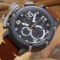 Men Watch U-BOAT Italo Fontana Size 50mm Chronograph Leather Strap Case Stainless Steel