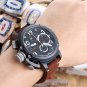 Men Watch U-BOAT Italo Fontana Size 50mm Chronograph Leather Strap Case Stainless Steel