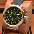 Men Watch U-Boat 1001 Chronograph Stainless Steel Case  50mm Rubber Strap