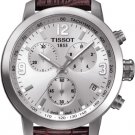 Men Watch Tissot T055.417.16.037.00 Chronograph Stainless Steel Case Leather Strap