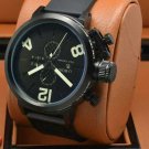Men Watch U-Boat Chronograph 50mm Stainless Steel Case Rubber Strap