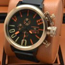 Men Watch U-Boat 1001 Chronograph Stainless Steel Case  50mm Rubber Strap