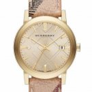 Women Watch Burberry The City BU9026 Stainless Steel Size 38mm Dial Color Gold