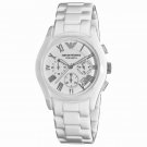 Women Watch Emporio Armani Ceramica AR1404 Chronnograph Dial 38mm White