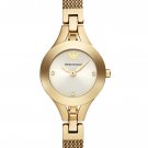 Women Watch Emporio Armani AR7363 Stainless Steel Size Strap Gold Tone Color