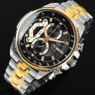 Casio Edifice EF-558FG-1AV Chronograph Stainless Steel Strap Gold Tone Dial Color Black