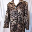 Chico's Animal Print Women's Coat Jacket size 2 Short Coat