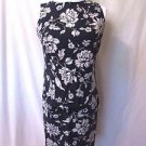 Talbots Top & Skirt Set Women's Size Small/6 Blue White Floral Linen Hawaiian