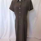 Talbots Maxi Shirt Dress Women's Petites 10  Button Down Color Green Vintage