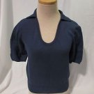 Tommy Bahama Pullover Shirt Women's Size Small 4/6 Short Sleeve Blue Collar