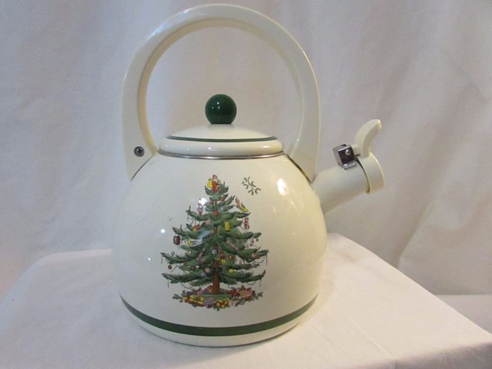 Spode Christmas Tree Whistling Tea Kettle