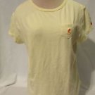Mickey Mouse T Shirt Women's XL Short Sleeve  Pocket  Yellow