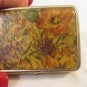 Vintage Flower Decorated Pocket Purse Vanity Pill Box 3 compartment liner