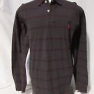 Ralph Lauren Shirt Men's Large Polo Long Sleeves Green Black Stripes