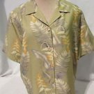 Beautiful Tommy Bahama Green Floral Silk Shirt Women's Small  Short Sleeve
