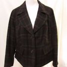 Talbots Petites Women's Jacket Size 16WP Black Plaid Wool Blend Kate Fit NWT