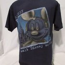 Mickey Mouse Adult T-Shirt Size Large Short Sleeve Embellished Tee Blue