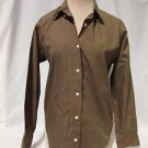 LAUREN RALPH LAUREN Blouse Women Size 6P Button Front Top Dark Green