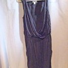 Ann Taylor Sleeveless Dress Women's XS Waist Band Gray Rayon Loose Fit