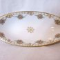 VINTAGE NIPPON CELERY BOWL ORNATE HAND PAINTED FLORAL MORIAGE GOLD BEADING