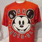 All Mickey Sport Club T-Shirt Adult Short Sleeve Red One Size Fit