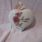 Vintage Enesco  Potpourri Hanging Heart To Grandmother Made In Japan 1984