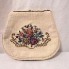Vintage Needlepoint Purse Chain Signed and Dated 1969 Change Purse  Floral