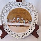 Vintage Lefton Heart Shaped Plate Lord's Last Supper Hand Painted  Numbered 509