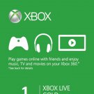 1 month Xbox Live Gold Membership Download Code Xbox One Xbox 360 1XLIVEG