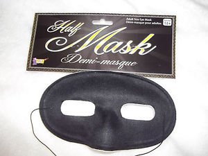 Eye Mask Black Adult Men's or Womans Mardi Fabric