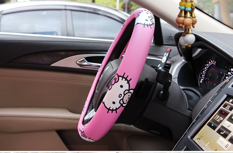 Hello Kitty Car Steering Wheel Cover Auto Interior Decoration Pink ...