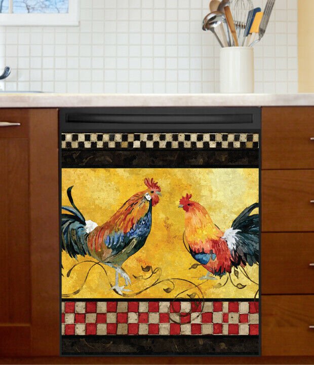 Dishwasher Magnet - Rustic Farmhouse Chicken Design #3
