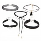 5 Pieces Sexy Gothic Chokers Black Choker Necklace Set Velvet Chockers for Women Girls 5 Pieces Sexy Gothic Chokers Black Choker Necklace Set Velvet Chockers for Women Girls
