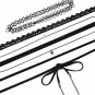 4 Pieces Black Velvet Choker Necklaces Lace Necklace Stretch Gothic Tattoo Chokers